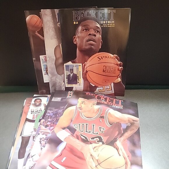 Lot of 12 Vintage 1992 Jan-Dec Beckett Basketball Monthly Magazine - Picture 1 of 9